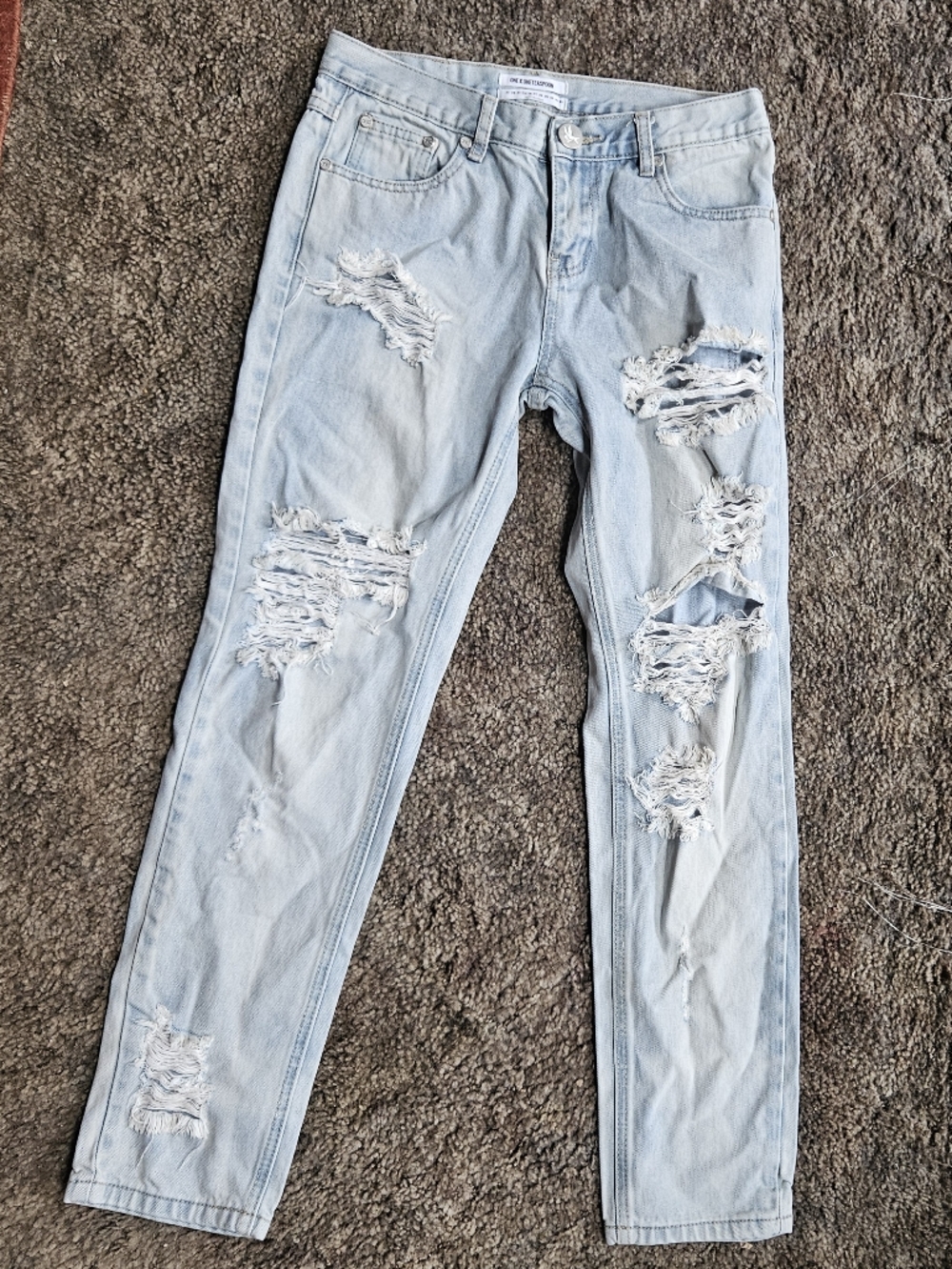 One Teaspoon Light Blue Distressed Women's Jeans